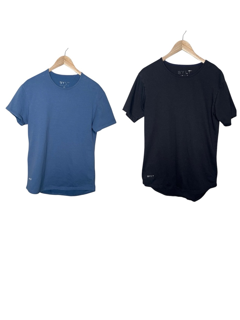 Bylt Drop-Cut Tee Lot Of 2 Black & Blue Everyday Basics Shirts Size Med